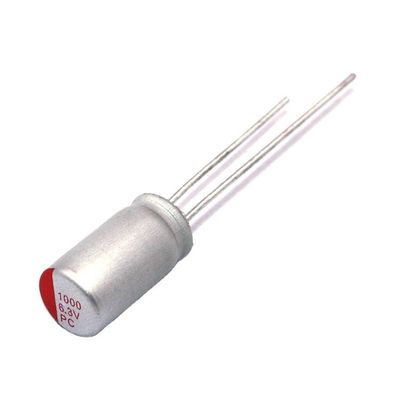 होल पॉलीमर एल्युमिनियम सॉलिड कैपेसिटर के माध्यम से 1000uf 6.3 v 330UF 16V