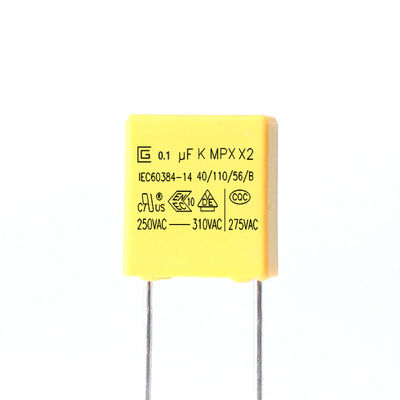 रेडियल X2 सुरक्षा संधारित्र 250VAC संधारित्र रेंज 0.001uF - 4.7uF -40.C से 85.C