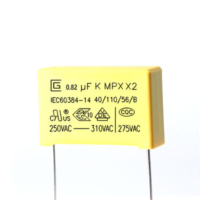 अच्छी स्थिरता 824k 0.82 UF 275V संधारित्र उत्कृष्ट नमी प्रतिरोध