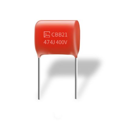 अच्छा इन्सुलेशन प्रतिरोध के साथ CBB21 474J 400V मेटालाइज्ड पॉलीप्रोपाइलीन फिल्म कैपेसिटर