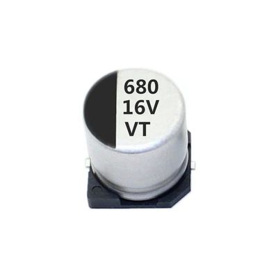 इलेक्ट्रोलाइटिक एल्यूमीनियम कैपेसिटर 680uf 16v अच्छा विद्युत प्रदर्शन