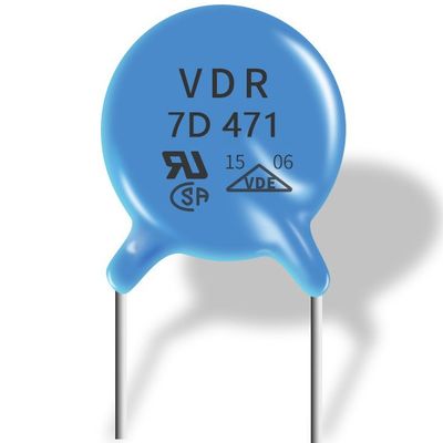 डीसी पावर कॉर्ड के लिए फास्ट रिस्पांस 07D471k P5MM मेटल ऑक्साइड वैरिस्टर नो पोलारिटी