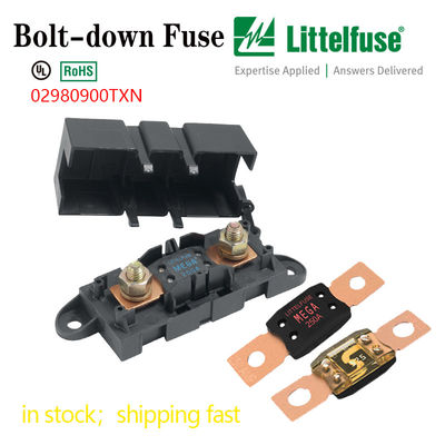 MEGA Fuse Holder Bolt-Down Series High- Current Fuse Holder High-Current Circuit Protection 02981036ZXT Bolt-Down, M6 Slots X 15MM Long
