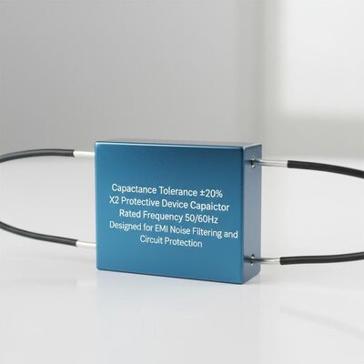 कैपेसिटेंस टॉलरेंस ±20 प्रतिशत X2 सुरक्षा उपकरण कैपेसिटर रेटेड फ्रीक्वेंसी 50 60Hz EMI नॉइज़ फ़िल्टरिंग और सर्किट सुरक्षा के लिए डिज़ाइन किया गया